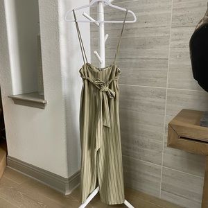 Lush Green & Black Paperbag Overalls (S)